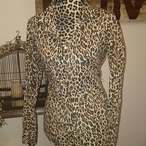 Leopard Print Button Up